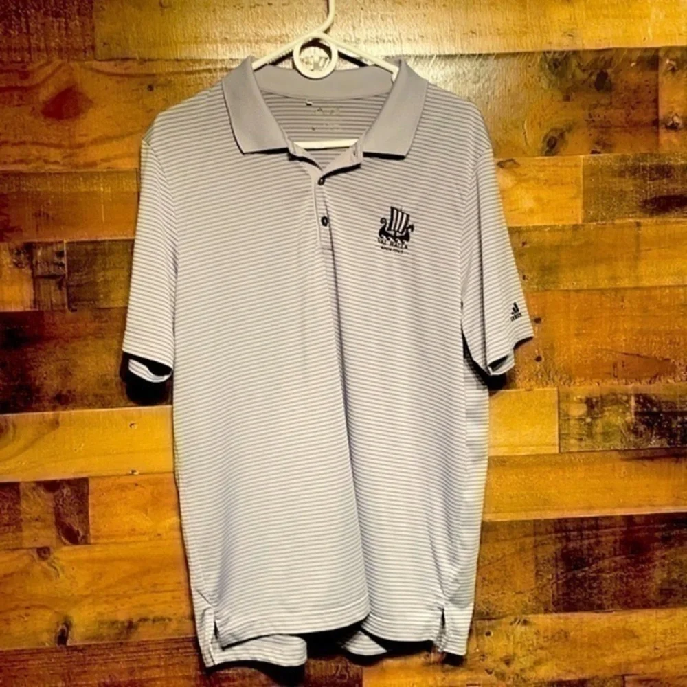 Adidas gray golf shirt size Large EUC